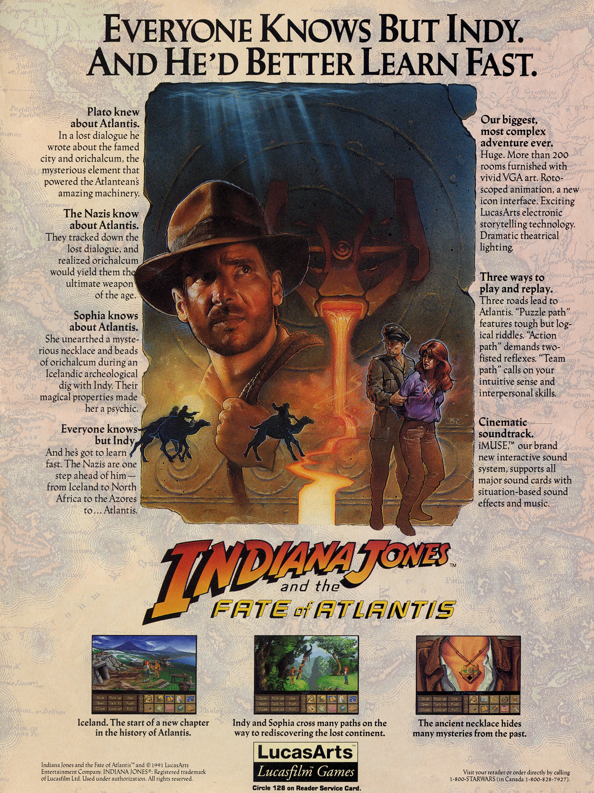 Indiana Jones And The Fate Of Atlantis Game